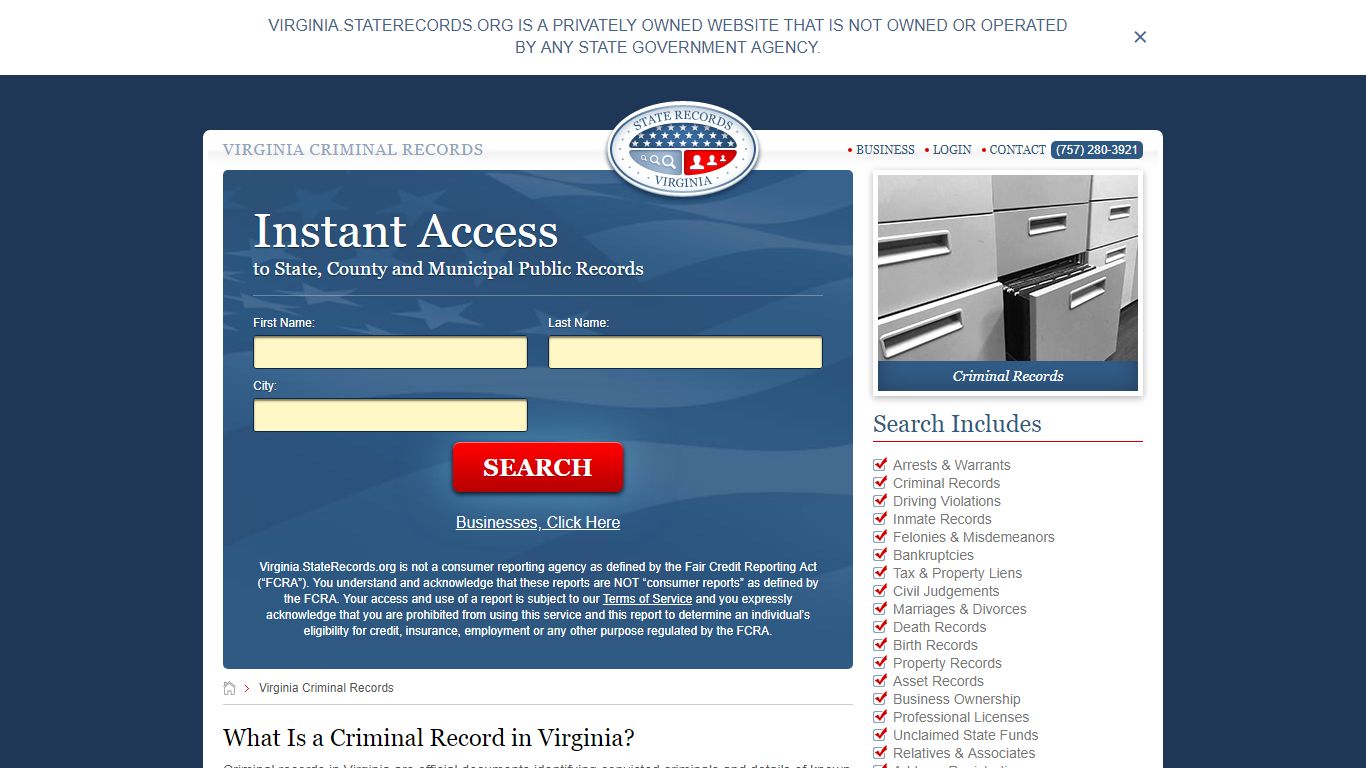 Virginia Criminal Records | StateRecords.org